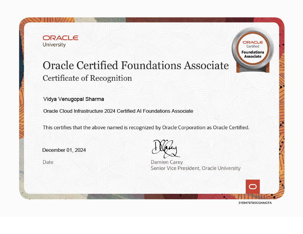 OCI Certified AI Foundations Associate